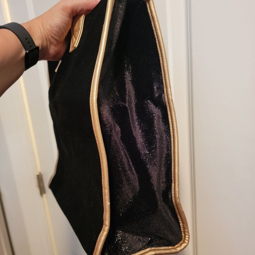 NWOT Jimmy Choo Parfums Black & Metallic Gold Shimmery Tote Bag - Picture 9 of 15